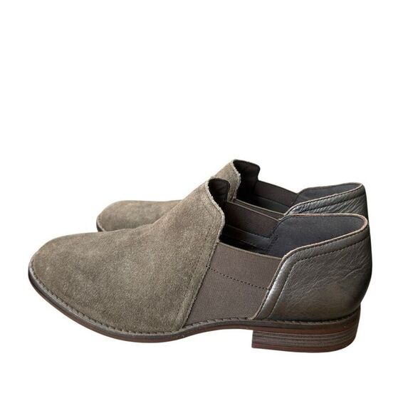 Clarks Camzin Step Low Ankle Boots Dark Olive leather/suede Women's  size 10M - Picture 3 of 7